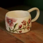 لیوان دست ساز مدل گل انار