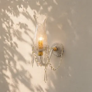 دیوارکوب کریستالی شفاف