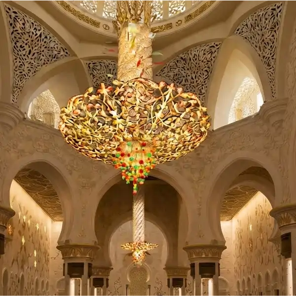 لوستر مسجد شیخ زاید عکس اصلی
